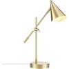 imageGLOBE Electric Novogratz x Tacoma 18quot Desk Lamp Matte Brass Adjustable Height Balance Arm Brass Rotary Switch on Shade52887Brass
