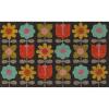 imageNovogratz Aloha Collection Black Hex Tile Doormat 16quot x 26quot BlackMulti Color