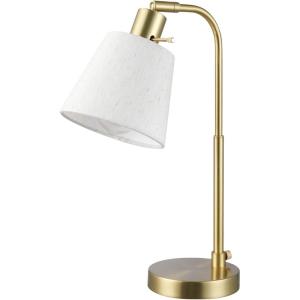 imageGLOBE Electric 67339 16 Inch Pink Desk Lamp with Gold Arm inLine OnOff Switch Reading Light Ideal for Bedroom Dorm and OfficeMatte Brass  Lucien