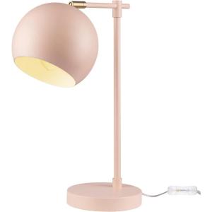 imageGLOBE Electric 67339 16 Inch Pink Desk Lamp with Gold Arm inLine OnOff Switch Reading Light Ideal for Bedroom Dorm and OfficeMatte Pink  Hannah