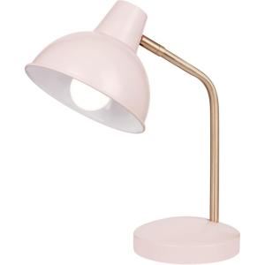 imageGLOBE Electric 67339 16 Inch Pink Desk Lamp with Gold Arm inLine OnOff Switch Reading Light Ideal for Bedroom Dorm and OfficeMatte Rose  Robin