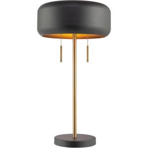 imageGLOBE Electric 67347 22quot 2Light Table Lamp Metallic Dark Gray Table Lamp for Living Room Dual Pull Chains Lamps for Bedrooms Nightstand Room Dcor Home Improvement Home Office AccessoriesDark Gray