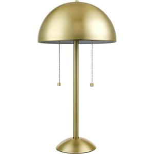 imageGlobe Electric 12976 Haydel 21quot 2Light Table Lamp Matte Brass Double OnOff Pull Chain