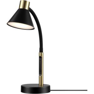 imageGlobe Electric 52999 Derek 18quot 2Light Desk Lamp Matte Black OnOff Rotary Switch on Each ShadeMatte Black  Albert