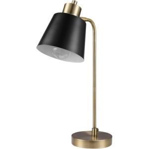 imageGlobe Electric 52999 Derek 18quot 2Light Desk Lamp Matte Black OnOff Rotary Switch on Each ShadeMatte Black Metal