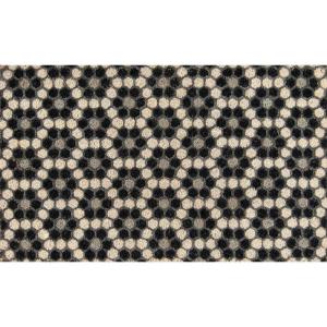 imageNovogratz Aloha Collection Black Hex Tile Doormat 16quot x 26quot BlackBlack