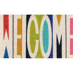 imageNovogratz by Momeni Aloha Collection Welcome Doormat Multi 16quot x 26quot Multicolor 16quot x 26quot