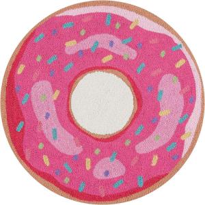 imageNovogratz by Momeni Cucina Sprinkles Pink Round Kitchen Mat 3 X 3