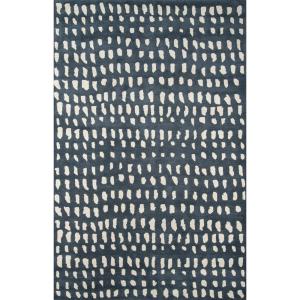 imageNovogratz by Momeni Delmar Boho Dots Hand Tufted Wool Area Rug 36quot X 56quot GreyBlue