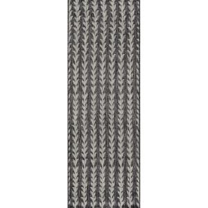 imageNovogratz by Momeni Villa Amalfi Indoor Outdoor Area Rug 2 X 6 Runner CharcoalCharcoal