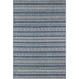 imageNovogratz by Momeni Villa Collection Tuscany Indoor Outdoor Blue Area Rug 33quot x 5 Sized Mat for Pool Patio Porch Balcony Kitchen Bedroom Livingroom and Home Office