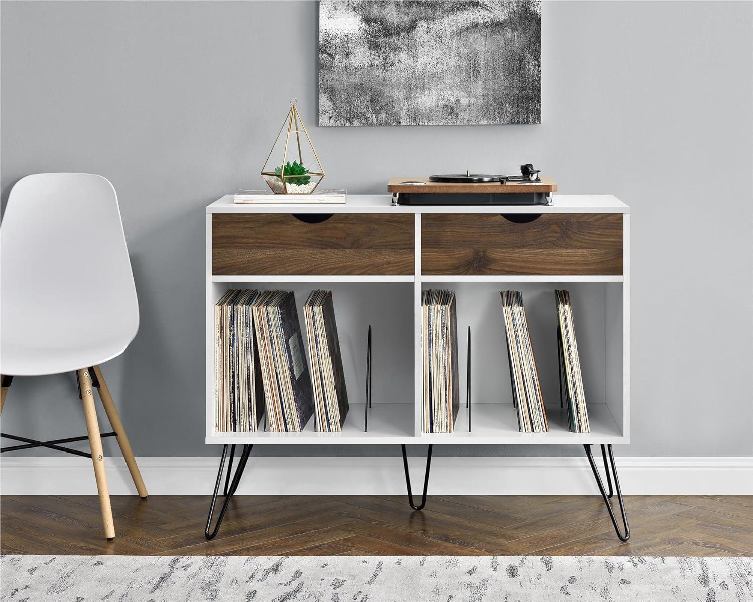 imageNovogratz Concord Turntable Stand with Drawers White