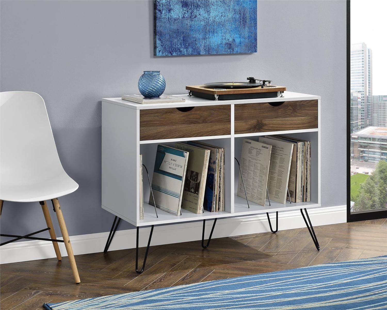 imageNovogratz Concord Turntable Stand with Drawers White