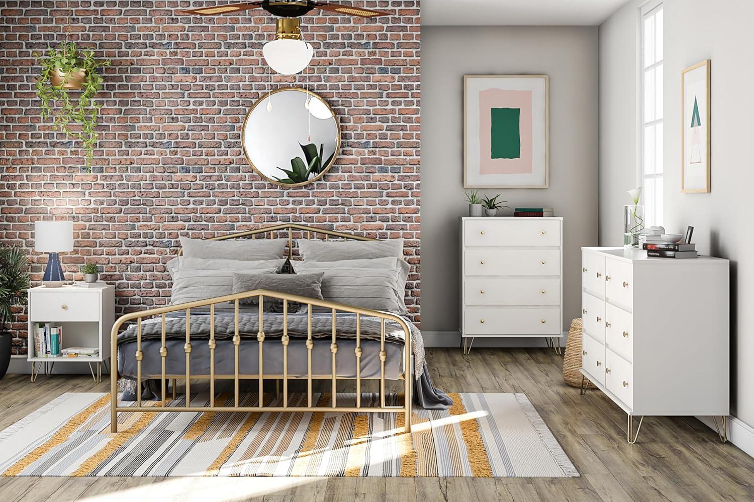 imageNovogratz Finley White Nightstand