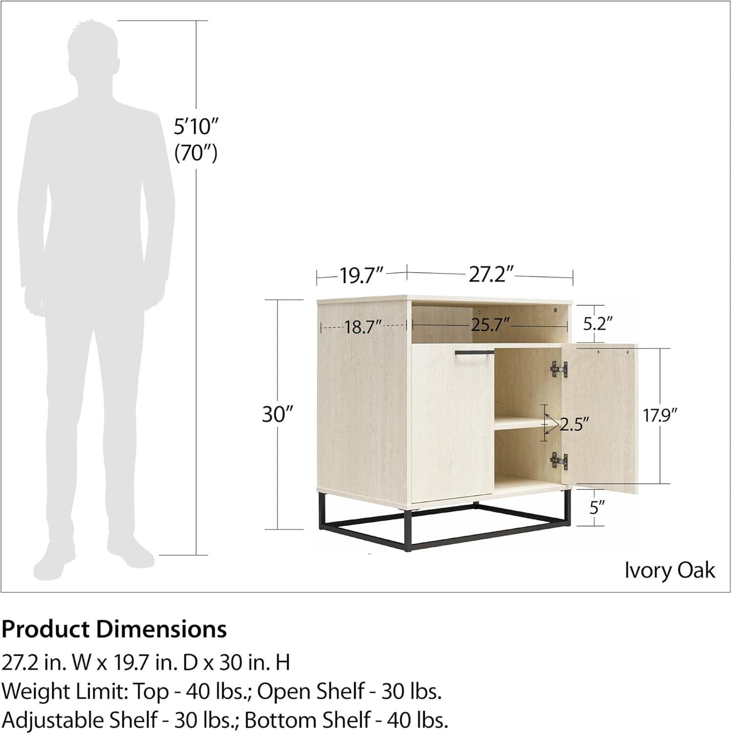 imageNovogratz Kelly 2 Door Accent Cabinet Ivory Oak