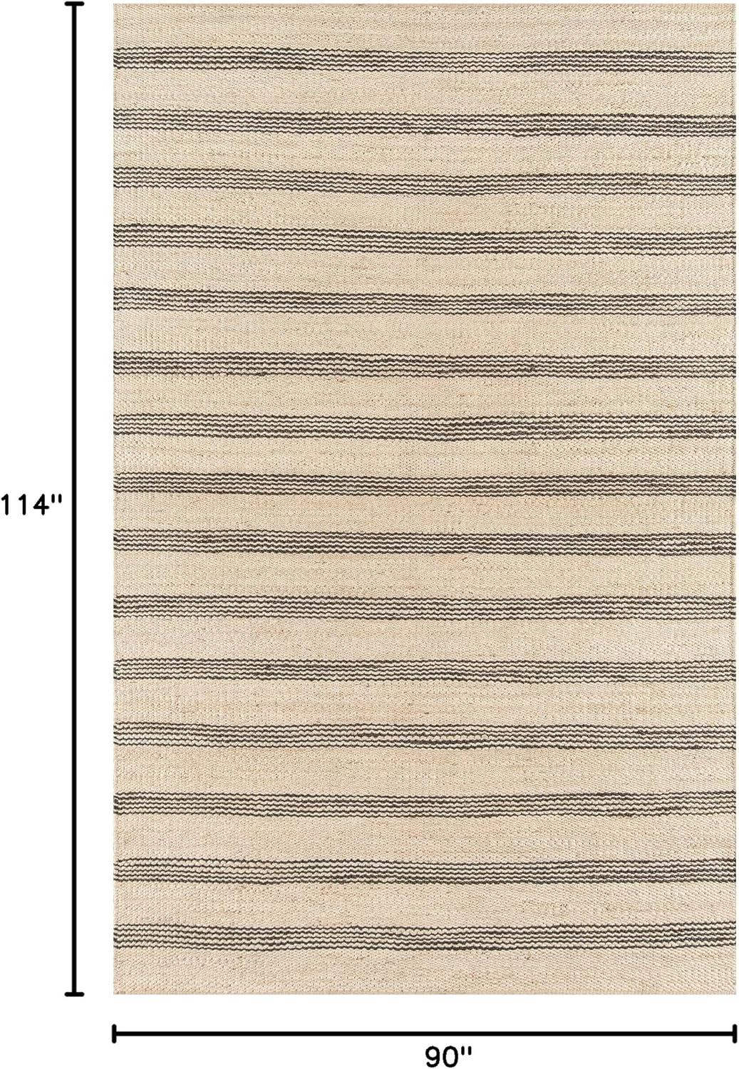 imageNovogratz by Momeni MONTAMTK1NVY5070 Montauk 100 Jute Hand Woven Indoor Area Rug 50quot x 70quot Navy BlueTerra Cott