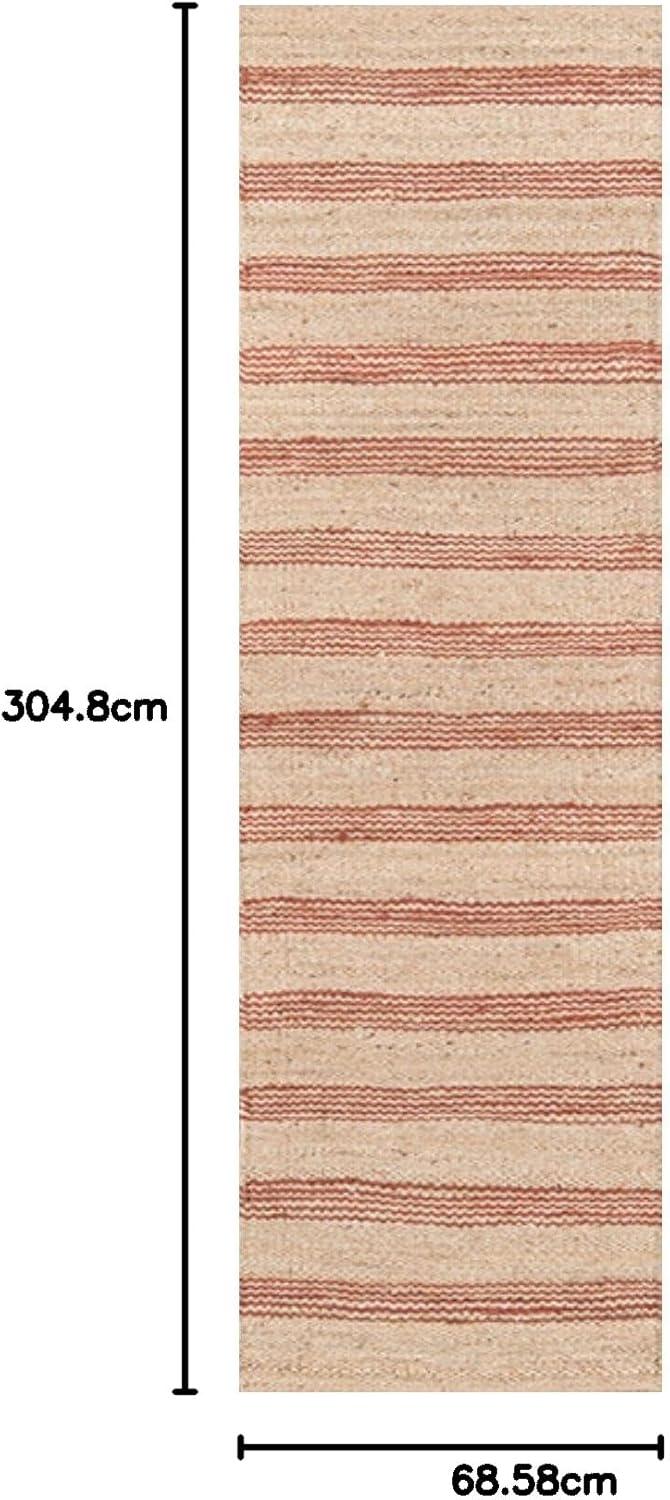 imageNovogratz by Momeni MONTAMTK1NVY5070 Montauk 100 Jute Hand Woven Indoor Area Rug 50quot x 70quot Navy BlueTerra Cott