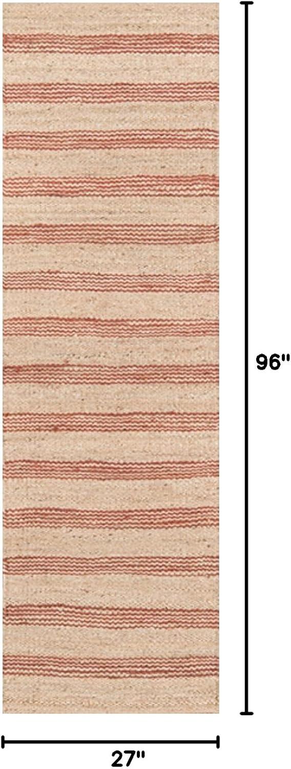 imageNovogratz by Momeni MONTAMTK1NVY5070 Montauk 100 Jute Hand Woven Indoor Area Rug 50quot x 70quot Navy BlueTerra Cott