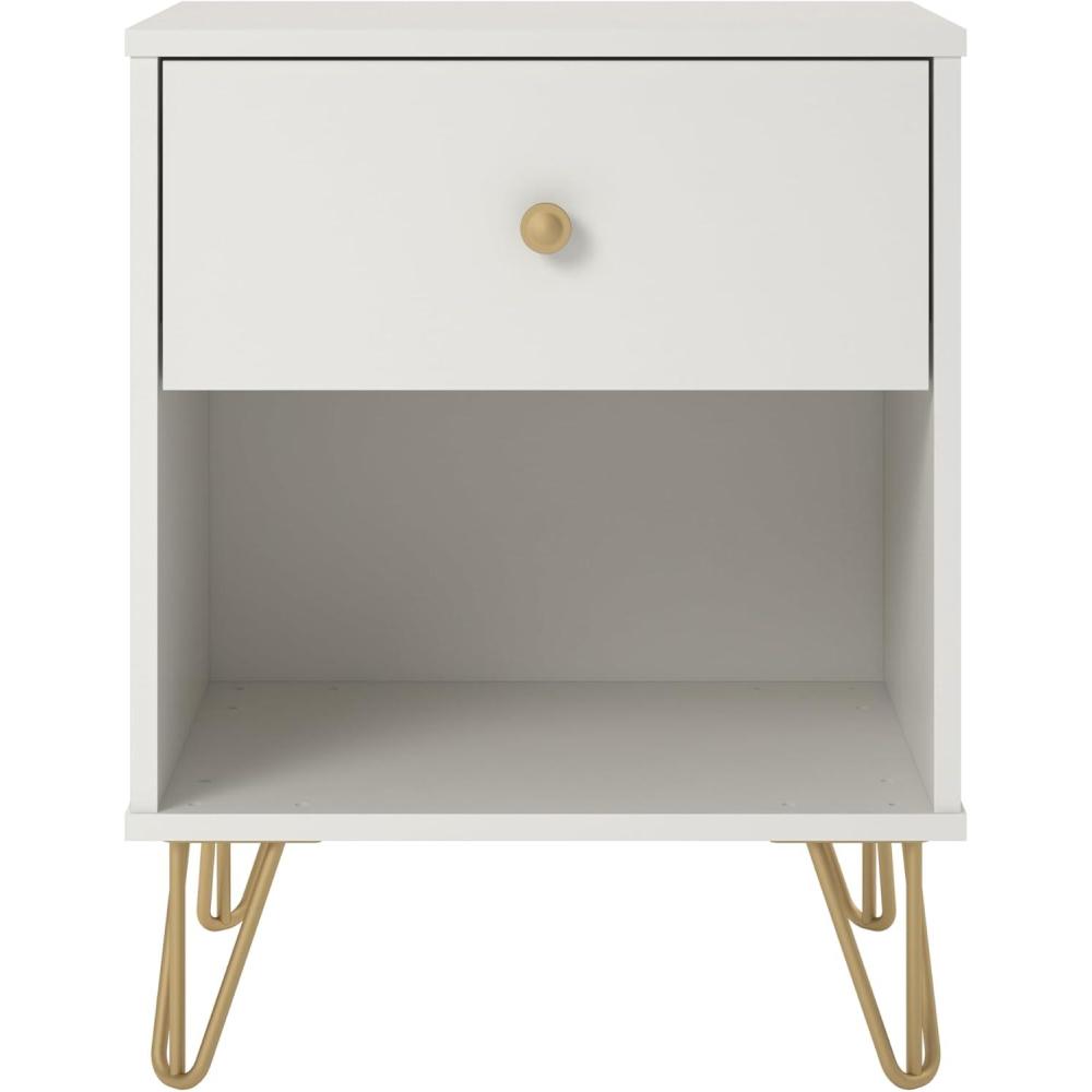 imageNovogratz Finley White Nightstand