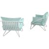 imageNovogratz 88061CWGE Poolside Gossip Collection Teddi Outdoor 2Piece Charcoal PatioLoungeChairsAqua Haze