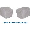 imageNovogratz 88061CWGE Poolside Gossip Collection Teddi Outdoor 2Piece Charcoal PatioLoungeChairsAqua Haze