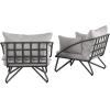 imageNovogratz 88061CWGE Poolside Gossip Collection Teddi Outdoor 2Piece Charcoal PatioLoungeChairsCharcoal
