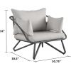 imageNovogratz 88061CWGE Poolside Gossip Collection Teddi Outdoor 2Piece Charcoal PatioLoungeChairsCharcoal