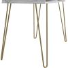 imageNovogratz Athena Computer Desk with Storage White Faux MarbleWhite Marble