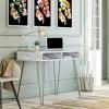 imageNovogratz Athena Computer Desk with Storage White Faux MarbleWhite Marble