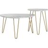 imageNovogratz Athena Nesting Tables Black Faux MarbleWhite Marble