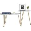 imageNovogratz Athena Nesting Tables Black Faux MarbleWhite Marble