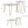 imageNovogratz Athena Nesting Tables Black Faux MarbleWhite Marble