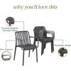 imageNovogratz Bennett Stacking Dining Chairs by The 4 Pack Charcoal