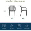 imageNovogratz Bennett Stacking Dining Chairs by The 4 Pack Charcoal
