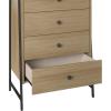 imageNovogratz Bushwick Tall 5 Drawer Dresser Natural