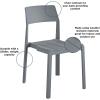 imageNovogratz Chandler Dining Chairs IndoorOutdoor 4Pack French BlueCharcoal