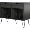 imageNovogratz Concord Turntable Stand with Drawers Black Oak