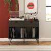 imageNovogratz Concord Turntable Stand with Drawers Black Oak