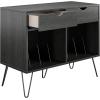 imageNovogratz Concord Turntable Stand with Drawers Black Oak