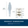 imageNovogratz Helix Small Bar Cart for the Home 3 Tier Rolling Cart With Wheels Kitchen Cart with Storage for Beverages and Wine Gold
