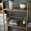 imageNovogratz Helix Small Bar Cart for the Home 3 Tier Rolling Cart With Wheels Kitchen Cart with Storage for Beverages and Wine Gold