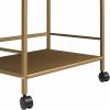 imageNovogratz Helix Small Bar Cart for the Home 3 Tier Rolling Cart With Wheels Kitchen Cart with Storage for Beverages and Wine Gold