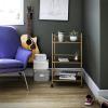 imageNovogratz Helix Small Bar Cart for the Home 3 Tier Rolling Cart With Wheels Kitchen Cart with Storage for Beverages and Wine Gold