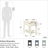 imageNovogratz Her Majesty Narrow Side Table WhiteBlack