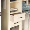 imageNovogratz Kelly 5 Shelf  2 Drawer Closet Organizer with 3 Adjustable Hanging Rods Ivory Oak