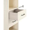 imageNovogratz Kelly 5 Shelf  2 Drawer Closet Organizer with 3 Adjustable Hanging Rods Ivory Oak