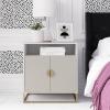 imageNovogratz Kelly Accent Cabinet WhiteTaupe