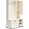 imageNovogratz Kelly Hall Tree with Bench and Shoe Storage Ivory Oak