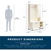 imageNovogratz Kelly Hall Tree with Bench and Shoe Storage Ivory Oak