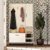 imageNovogratz Kelly Hall Tree with Bench and Shoe Storage Ivory Oak
